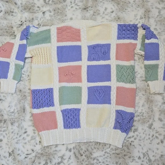 Handmade Pastel Block Sweater - Picture 2 of 10